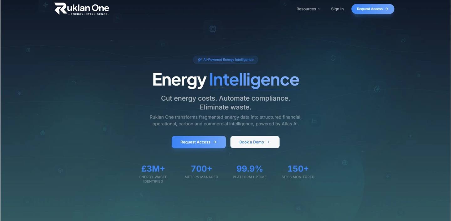 Ruklan One website homepage