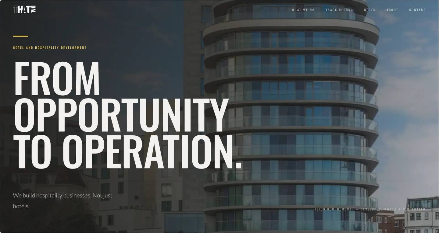 THAT DM website homepage